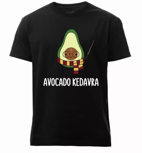 Мужская премиум футболка Аvocado cedavra Черный фото