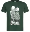 Чоловіча футболка Два скелета Темно-зелений фото