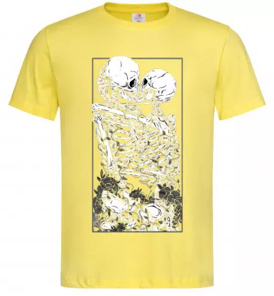 Чоловіча футболка Два скелета Лимонний фото