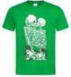 Чоловіча футболка Два скелета Зелений фото
