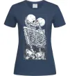 Жіноча футболка Два скелета Темно-синій Жіноча футболка Два скелета Темно-синій фото