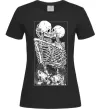 Жіноча футболка Два скелета Чорний Жіноча футболка Два скелета Чорний фото