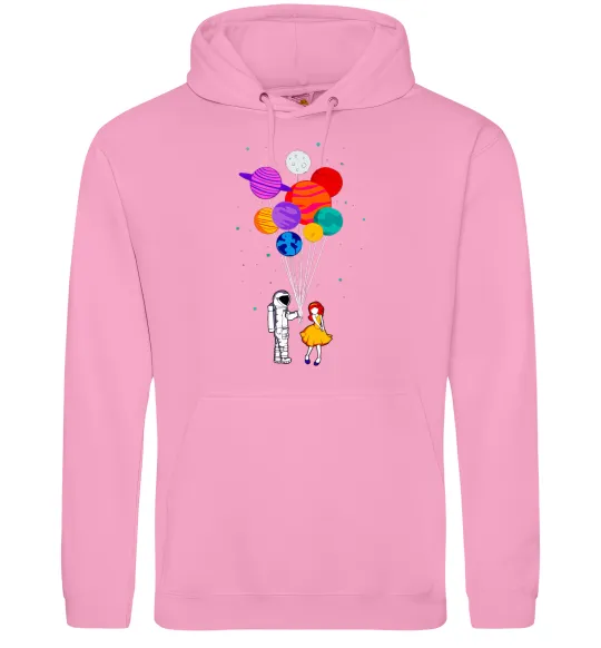Чоловіча толстовка (худі) Космонавт з кульками Рожевий фото