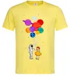 Мужская футболка Космонавт з кульками Лимонный фото