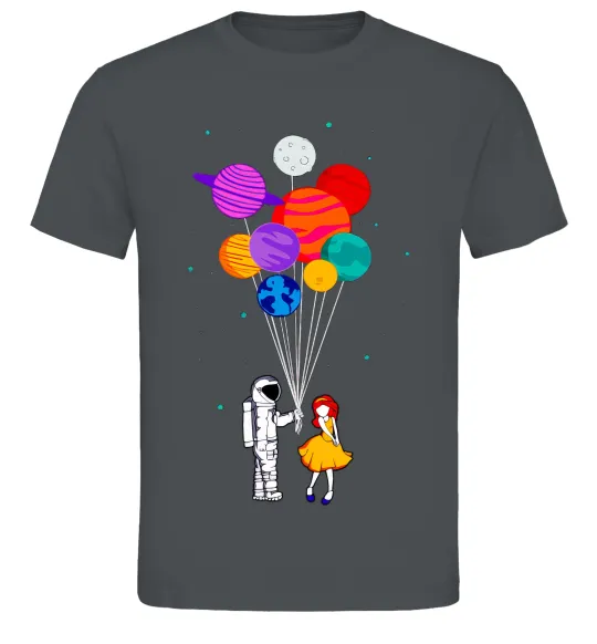 Мужская футболка Космонавт з кульками Графит фото