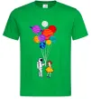Мужская футболка Космонавт з кульками Зеленый фото