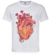 Мужская футболка Сердце цветы Белый фото