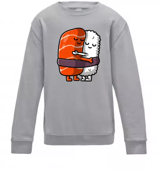 Детский Свитшот Суші обіймаються Серый меланж фото