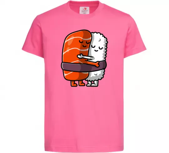 Детская футболка Суші обіймаються Ярко-розовый фото