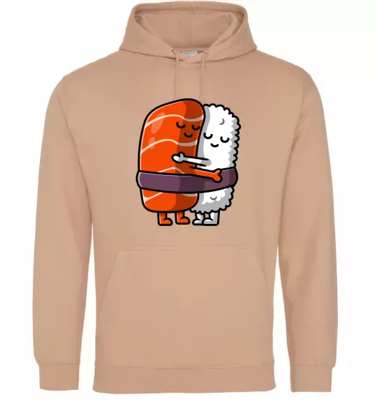 Мужская толстовка (худи) Суші обіймаються Песочный фото