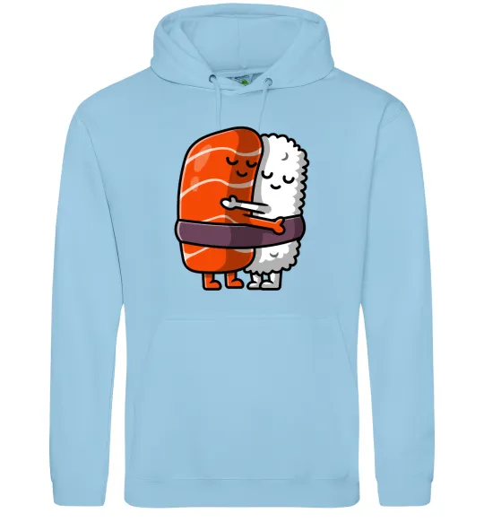 Жіноча толстовка (худі) Суші обіймаються Блакитний фото