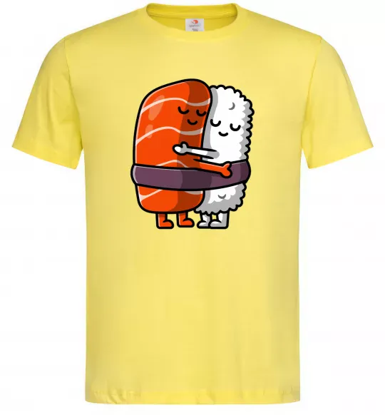 Мужская футболка Суші обіймаються Лимонный фото