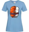 Жіноча футболка Суші обіймаються Блакитний фото