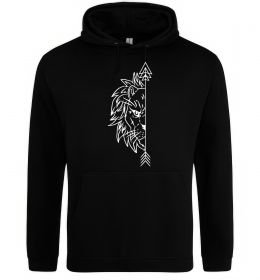 Мужская толстовка (худи) Лев парна