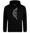 Мужская толстовка (худи) Лев парна Черный фото