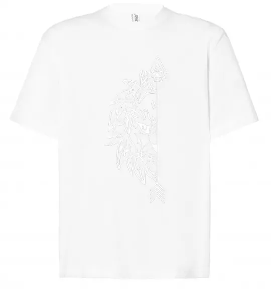 Футболка Оверсайз Лев парна Белый фото