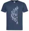 Мужская футболка Лев парна Темно-синий фото