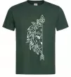 Мужская футболка Лев парна Темно-зеленый фото