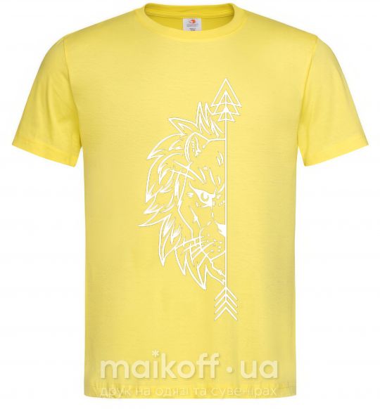 Мужская футболка Лев парная Лимонный фото