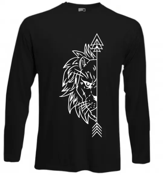 Лонгслив Лев парна Черный фото