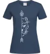 Жіноча футболка Левиця парна Темно-синій фото