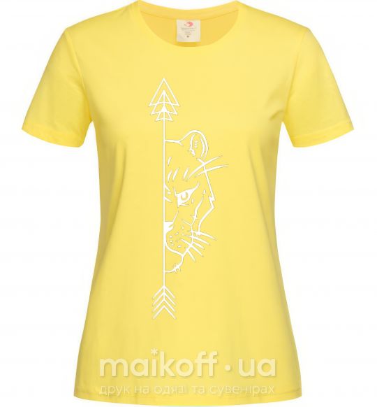 Женская футболка Львица парная Лимонный фото