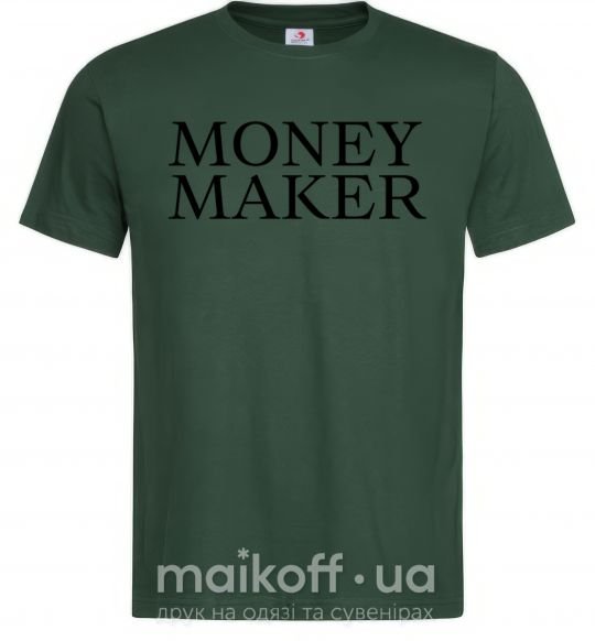 Мужская футболка Money maker Темно-зеленый фото