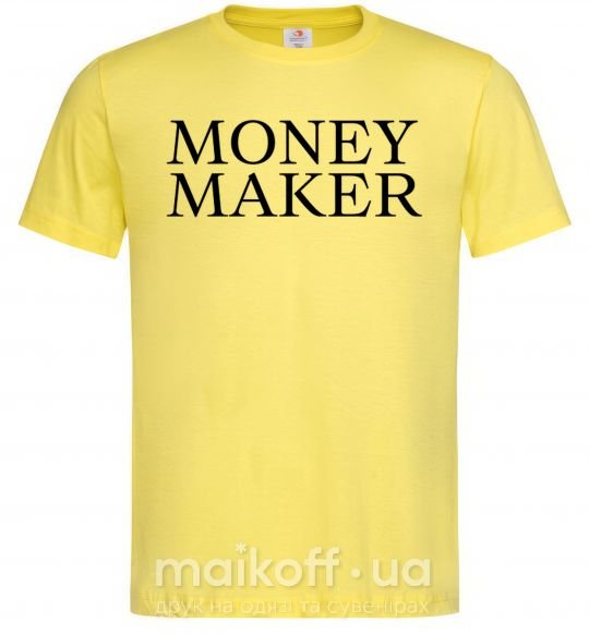Мужская футболка Money maker Лимонный фото