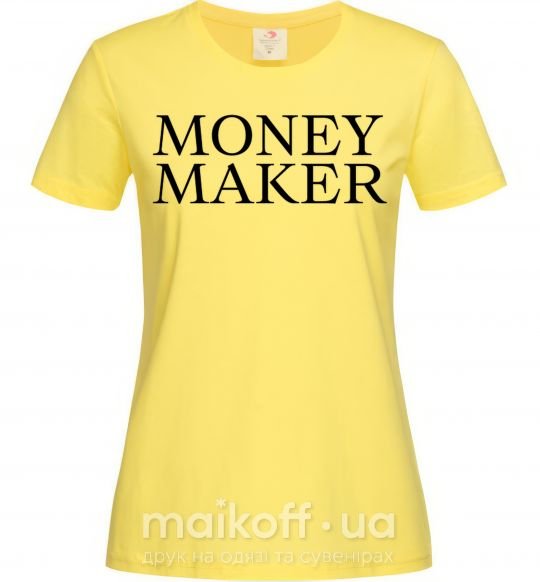 Женская футболка Money maker Лимонный фото