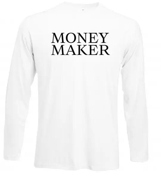 Лонгслив Money maker Белый фото