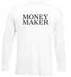 Лонгслив Money maker Белый фото