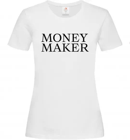 Жіноча футболка Money maker Білий фото