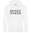 Мужская толстовка (худи) Money maker Белый фото