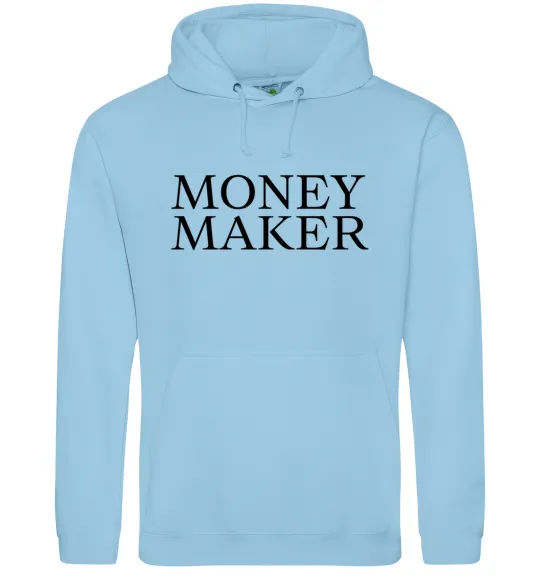 Мужская толстовка (худи) Money maker Голубой фото