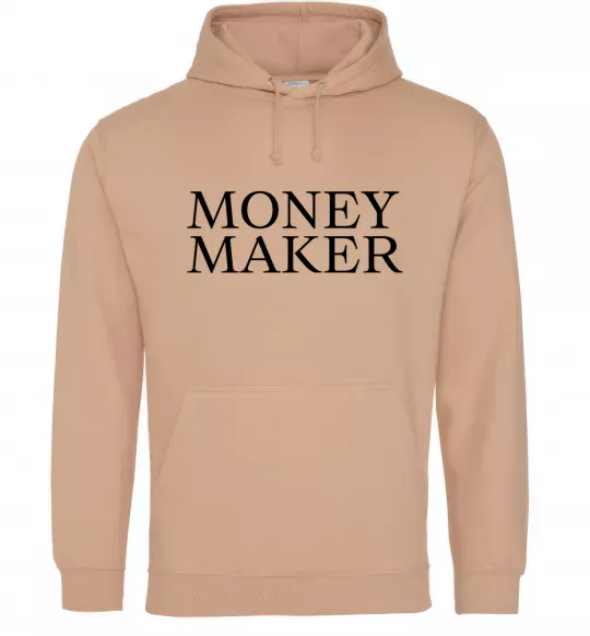 Женская толстовка (худи) Money maker Песочный фото