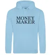 Женская толстовка (худи) Money maker Голубой фото