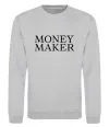 Свитшот Money maker Серый меланж фото