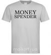 Чоловіча футболка Money spender Сірий фото