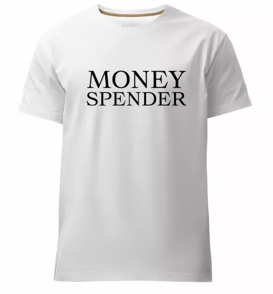 Мужская премиум футболка Money spender Белый фото