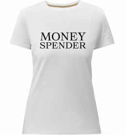 Жіноча преміум футболка Money spender