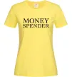 Женская футболка Money spender Лимонный фото
