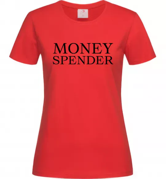 Женская футболка Money spender Красный фото