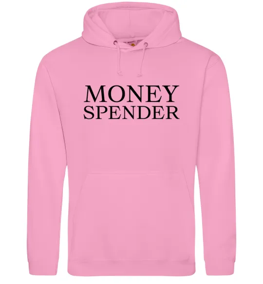 Мужская толстовка (худи) Money spender Розовый фото