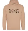 Мужская толстовка (худи) Money spender Песочный фото