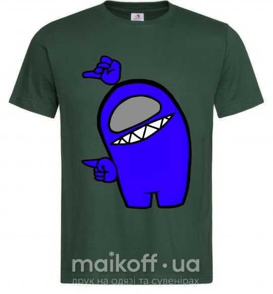 Мужская футболка Among us синий Темно-зеленый фото
