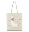 Еко-сумка Лама закохана Бежевий фото