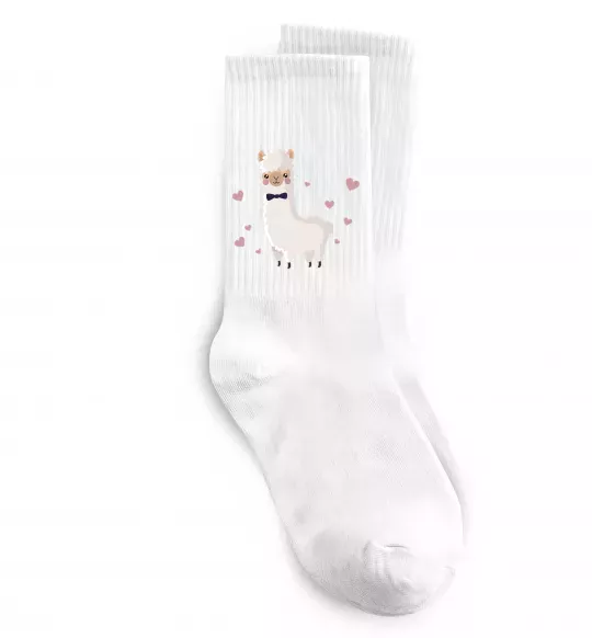 Носки Лама закохана Белый фото