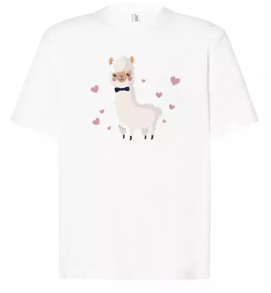 Футболка Оверсайз Лама закохана Білий фото