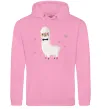 Жіноча толстовка (худі) Лама закохана Рожевий фото