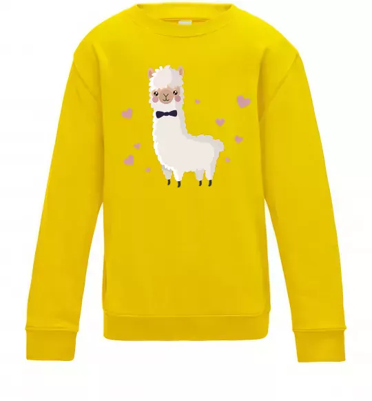 Детский Свитшот Лама закохана Солнечно желтый фото